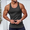 thumbnail image 6 of COSFO Men's Tank Tops Workout Solid Muscle Ribbed Knit Shirts Breathable Crew Neck Sleeveless Summer Classic Fit Shirts, 6 of 6