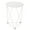 White Base, variant on HomePop Metal Accent Table Triangle Black Base Round Mirror Top