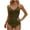 Army Green Swimsuits, variant on High Waisted One Piece Swimsuit for Women Halter V-Neck Bodycon Tankini Top and Matching Swimwear Bottom