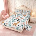thumbnail image 2 of Manfei Cute Deer Queen Sheets 4 Pieces,Cartoon Flowers Queen Sheet Sets,1 Flat Sheet,1 Fitted Sheet and 2 Pillowcases, 2 of 6
