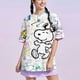 thumbnail image 2 of Camiseta con estampado de Snoopy para mujer, estilo chino, nuevo jersey para mujer, cuello redondo, manga corta, moda urbana 2024, 2 of 4