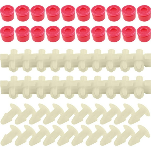 52pcs For Mercedes-Benz W123 Clamps Plugs Grommets Door Gasket Strip Trim Clips