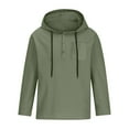 thumbnail image 5 of DPTALR George Men's Lightweight Hoodies Long Sleeve V Neck Quarter Button Army Green,Big and Tall Men M, 5 of 6