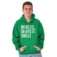 thumbnail image 3 of Worlds Okayest Uncle Niece Nephew Fun Men's Big & Tall Graphic Hoodie Brisco Brands 5X, 3 of 4