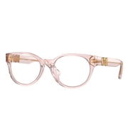 Versace VK 3323U Plastic Unisex Oval Eyeglasses Tranparent Pink 47mm Child