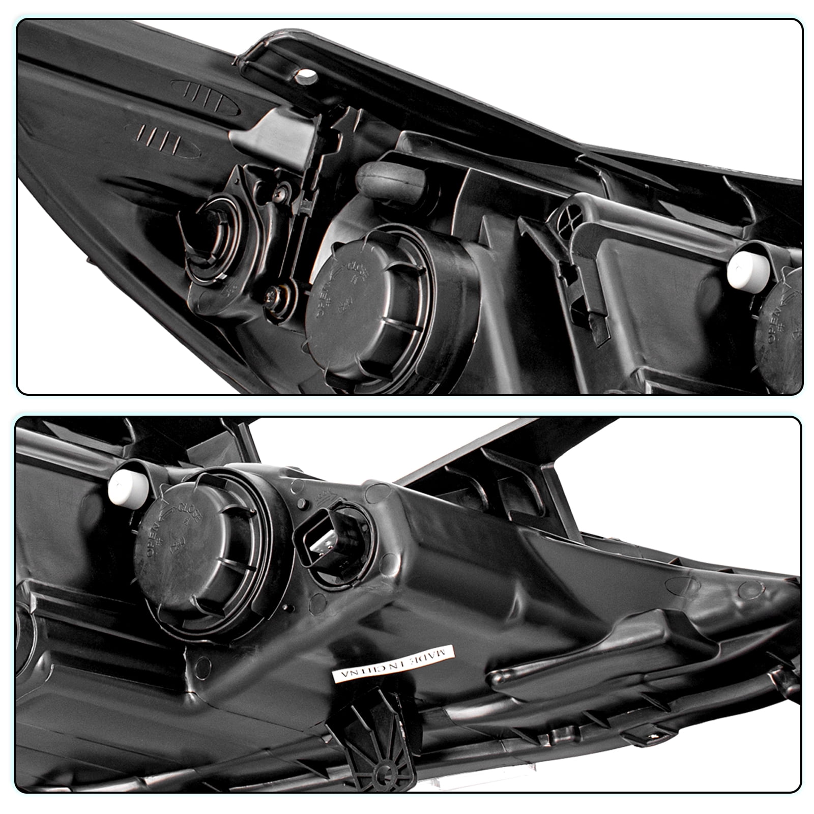 Chrome Housing Left Driver Side Halogen Headlight For 2011-2014 Hyundai Sonata