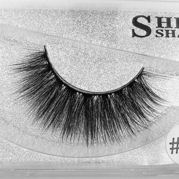 EGNMCR False Lashes Real Soft Long Lashes Makeup Thick False Eyelash Extension C Fake eyelashes