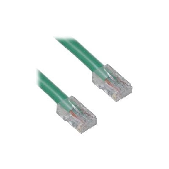 50 foot Cat6 Green Ethernet Patch Cable, Bootless, 24AWG Network Cable with RJ45 Gold Plated Connector, 4 pair Stranded Bare Copper, Unshielded Twisted Pair (UTP) Internet Patch Cable, CableWholesale