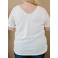 thumbnail image 4 of HOTAPEI Womens Plus Size Tops Summer Short Sleeve V Neck Loose Casual Tee Shirt (1X-5X), 4 of 6