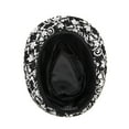 thumbnail image 4 of Black & White Floral Trilby Fedora Large, 4 of 4