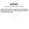thumbnail image 2 of CMX Front Rear Disc Brake Caliper Assembly Left Right Side (Driver Passenger) Kit for Car Jeep Liberty Dodge Nitro KBC-100076, 2 of 10