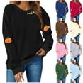 thumbnail image 1 of Frostluinai Chandail de l\'Action de Grâce pour Femmes Col Rond Manches Longues Chandails Citrouille Chandails Décontractés Amples d'Automne Chandails à Enfiler Hauts Chandails, 1 of 5