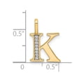 thumbnail image 5 of Auriga Fine Jewelry 10K Yellow Gold Diamond Letter K Initial Pendant for Women (L - 0.62 inch, W - 11.79 inch), 5 of 6
