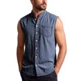 thumbnail image 5 of XAOFW Casual Solid Color Sleeveless Shirts For Man Everyday Wear Breathable Shirt Lightweight Summer Shirts Soft Top XL, 5 of 5