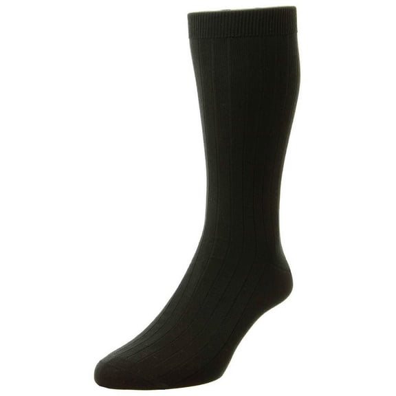 Pantherella Pembrey Sea Island Cotton Socks - Black