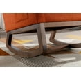 thumbnail image 6 of Rocking Chair, Mid-Century Modern Nursery Rocking Armchair, Modern Leisure Single Sofa with Arm and Side Pocket, Upholstered Tall Back Glider Rocker, for Living Room, Bedroom, Office, Orange Linen, 6 of 7