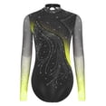thumbnail image 4 of iiniim Womens Gymnastics Leotard Long Sleeve Bodysuit with Shorts Set Ballet Dance Skating Outfits Yellow XXL, 4 of 7