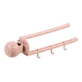 thumbnail image 2 of Oleegame 2PC Shower Soap Dish With Hook Sink Sponge Rack Stand Kitchen Faucet Storage Rack Sponge And Towel Rack Drain Basket Home Kitchen Cleaning Tools Pink, 2 of 3