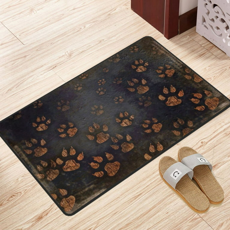 ZICANCN Dog Paw Print Area Rugs Doormat , Facecloth Non-Slip Floor Mat Rug  for Living Room Kitchen Sink Area Indoor Outdoor Entrance 72x48 
