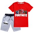 thumbnail image 1 of Fortnite Kids Tops Shorts Set Kids Sweatshirt Boys Girls Short Sleeve Print Cartoon Streetwear, 1 of 1