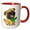 Red/White, variant on 3drose, Funny Cute Pug Puppy Dog Drinking Margarita Cartoon, 11oz Mug