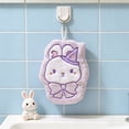 thumbnail image 5 of JVBTVB Easter Hand Towels, Super Absorbent Coral Fleece Dish Cloths with Hanging Loop, Purple Easter Bunny Decorative Kitchen Towels for Home, Kitchen, Bathroom, Party & Gift, 5 of 8