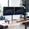 thumbnail image 2 of VIVO Black Dual Monitor Articulating Desk Stand Mount, Fits Up to 27" Screens, 2 of 8