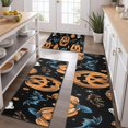 thumbnail image 2 of Halloween Pumpkins Skulls Bats and Eyeballs Kitchen Rugs Sets Of 3,Kitchen Runner Rugs Non Skid Washable,Decorative Kitchen Floor Mats for Kitchen,Sink,Laundry,17"x30"+ 17"x47" + 17"x59", 2 of 6
