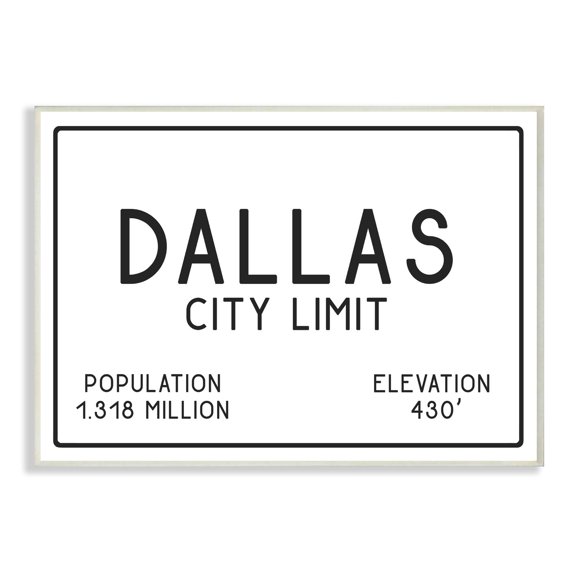 The Stupell Home Decor Collection Dallas City Limit Canvas Wall Art