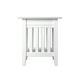 thumbnail image 4 of AFI Table d'Appoint en Bois Massif de 20 Pouces avec Chargeur d'Appareils Intégré, Blanc, 4 of 9