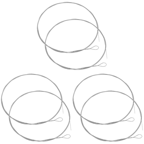 6 Pcs Dulcimer Strings Steel Wound Accessory Musical Instruments Universal Wire