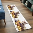 thumbnail image 4 of 2x6 Washable Runner Rug, Cute Cat Non-Slip Hallway Runner for Entryway Kitchen Bedroom, and Fruits Purple Grapes Indoor Carpet Runner Floor Mat, 4 of 9