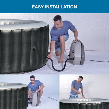 AVENLI LONDON 2-3 PERSON INFLATABLE HOT TUB SPA + COVER, RAPID HEATING UP TO 104°F, 105 WATER JETS, 181 GAL CAPACITY