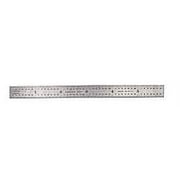 Mitutoyo 24" Long, 1/100, 1/64, 1/32, 1/10" Graduation, Flexible Stainless Steel Rule