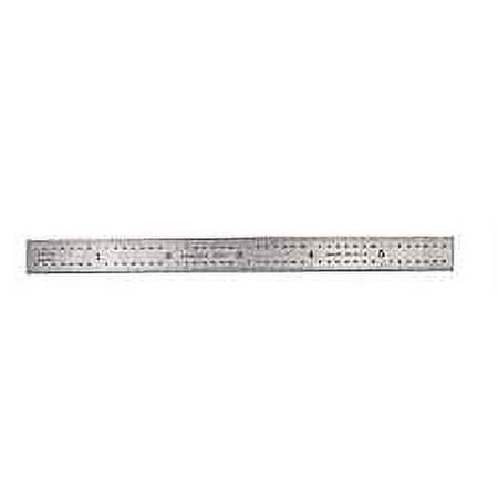 Mitutoyo 24" Long, 1/100, 1/64, 1/32, 1/10" Graduation, Flexible Stainless Steel Rule