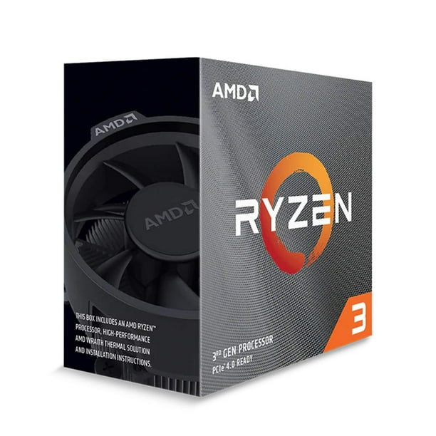 Procesador AMD Ryzen 3 3100 de 4 núcleos y 8 hilos con Cooler Wraith