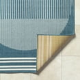 thumbnail image 4 of BoutiqueRugs Nabil Contemporary Area Rug - Outdoor Safe - Marine Blue, Light Silver, Slate Blue - 18" x 18" Sample, 4 of 12
