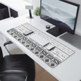 thumbnail image 2 of Long Mouse Pads for Desk,Black Geometric Diamond Striped Pattern Desk Mats on Top Of Desks, Desk Mouse Pad Extra Large with 3mm Non-Slip Base and Stitched Edge for Gaming,Office,Work,Home 31.5"x11.8", 2 of 6