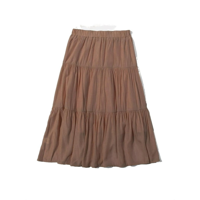 Long khaki 2025 skirts at walmart