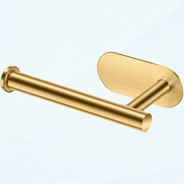 Gold Toilet Paper Holder Self Adhesive,SUS 304 Stainless Steel,Rustproof Wall Mount,Toilet Roll Holder No Drilling,Brushed Gold for Bathroom/Washroom/Kitchen(Gold, 1 Piece)