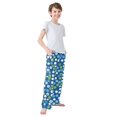 thumbnail image 3 of FORMRS Boys Pajama Pants with Pockets Size 9-10Y Kids Lounge Sleep Bottoms, Blue Dots, 3 of 8