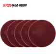 thumbnail image 2 of 5Pc Cleaning Cloth Scrub Pad Industrial Scouring Pads Nylon Polishing Pad 4Inch Red(400#), 2 of 9