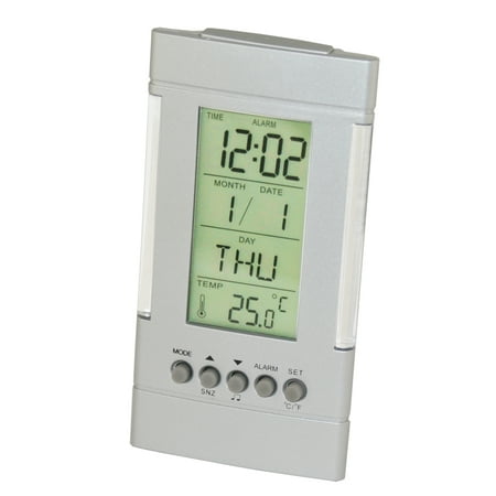 Journeys Edge WS-12-4555 Desktop Weather Station With Built-In Alarm Clock & Calendar