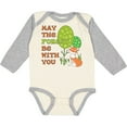 thumbnail image 3 of Inktastic May the Forest Be with You Cute Fox Boys or Girls Long Sleeve Baby Bodysuit, 3 of 5