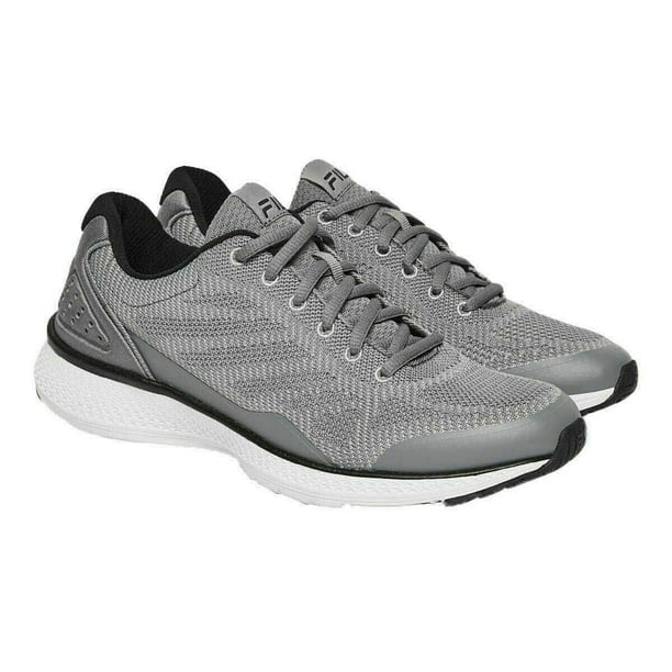 FILA Fila Men's Memory Foam Athletic Running Shoes(Grey/Black, 10.5 M US)