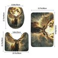 Deer fantasy Bathroom rug 3 piece set, Happy Camping bathroom rug