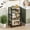 Rustic Brown, variant on Chateauy Industrial Style 4-Tier Bookcase with Wooden Shelves and Metal Frame, Storage Rack for Study or Living Room
