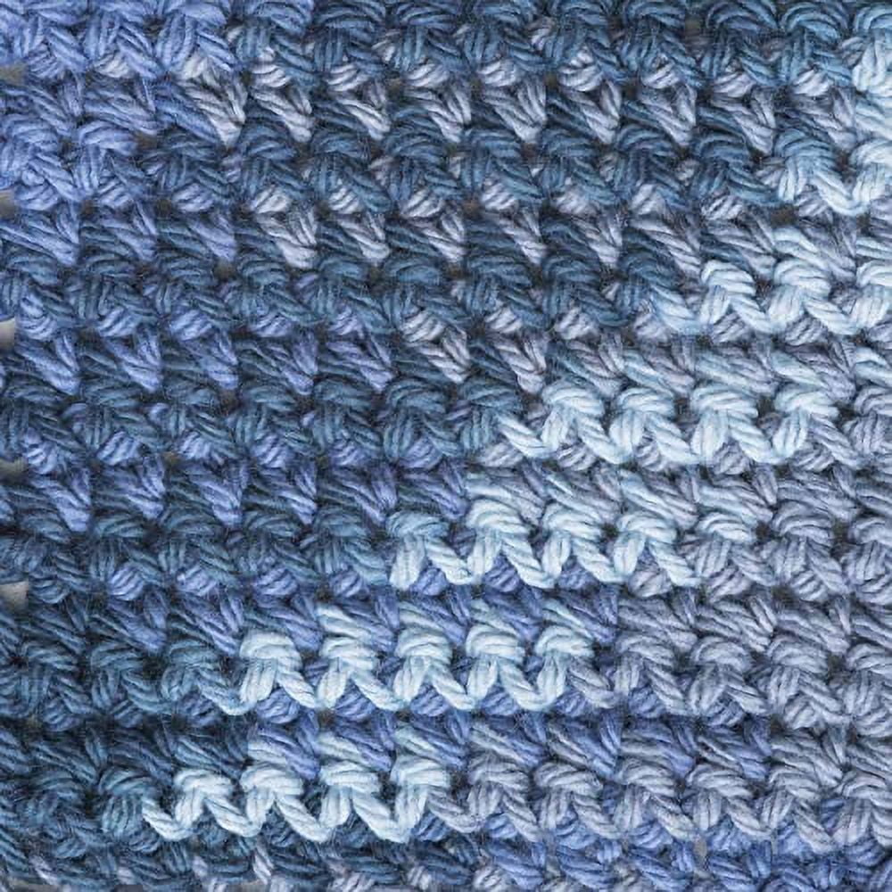 Bernat Handicrafter Cotton Yarn Gauge 4 Medium Worsted Blue Camo Walmart