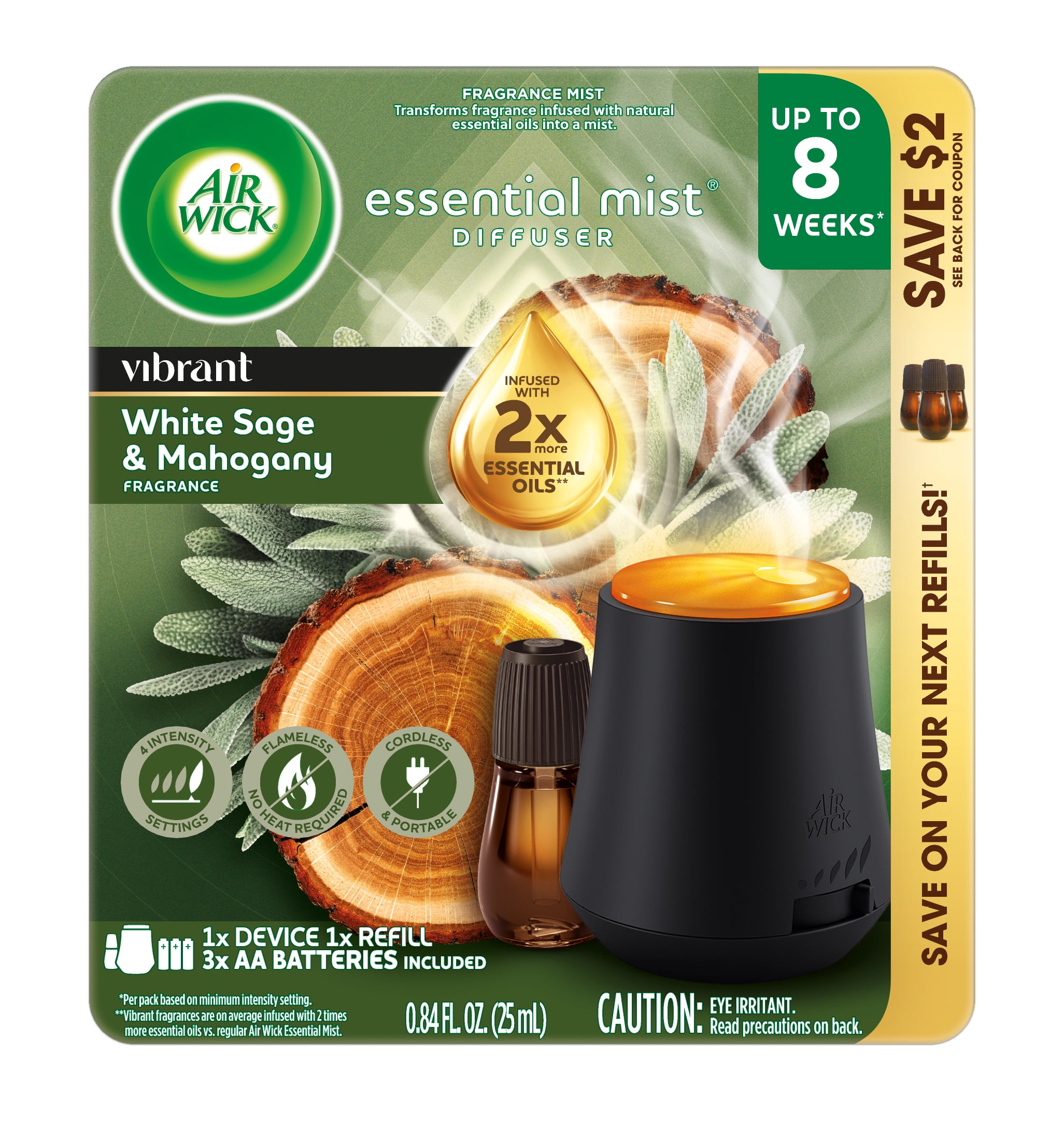 Air Wick, Essential Mist Cordless Diffuser, Vibrant Scented Oil