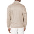 thumbnail image 2 of PGA Tour Mens Textured Fleece Quarter Zip Sweater Small Khaki Heather - NWT, 2 of 3